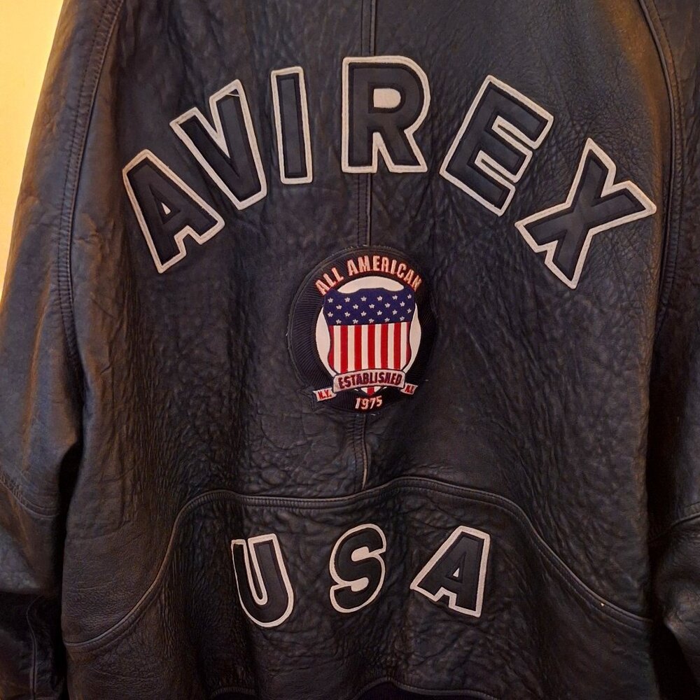 Vintage AVIREX Leather Varsity Jackey 1990's